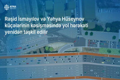 Biləcəridə yol hərəkəti yenidən təşkil edilir - VİDEO 4 Biləcəridə yol hərəkəti yenidən təşkil edilir - VİDEO