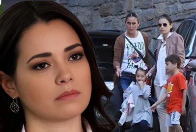 "Elif" uşaqları ilə birlikdə qəzaya düşdü - FOTO