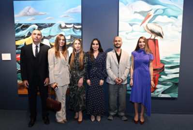 Leyla, Arzu və Alena Əliyevalar sərgidə - FOTOLAR