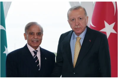 Bakıda Ərdoğan Şahbaz Şəriflə görüşdü - FOTO