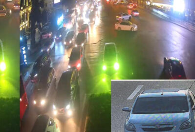 Bakıda nömrəsiz maşın sürən gənc həbs edildi - VİDEO