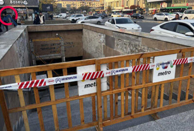 “Nəriman Nərimanov”un çıxışlarından biri bağlandı - FOTOLAR