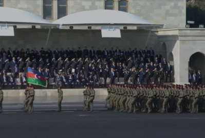 Daxili Qoşunların parad heyətinin keçidi... - VİDEO