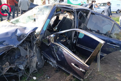 “Mercedes” aşdı: sürücü yaralandı - FOTO