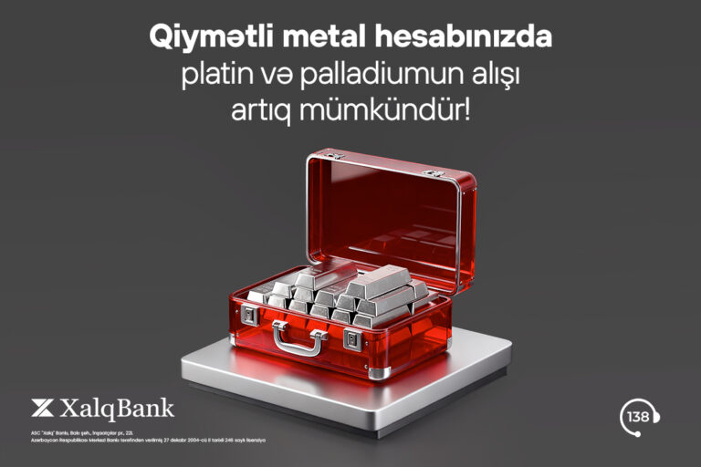 Xalq Bank qiymətli metallar üzrə yeni xidmətləri istifadəyə verdi