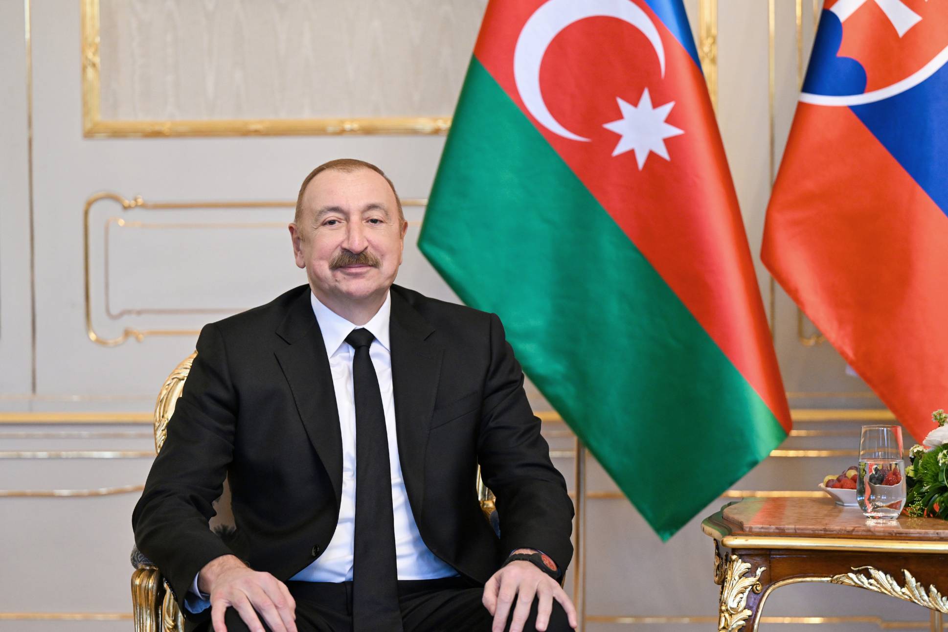 Azərbaycan və Slovakiya Prezidentlərinin təkbətək görüşü olub