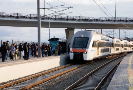 Dərnəgül dəmir yolu dayanacağının tikintisi davam etdirilir - VİDEO