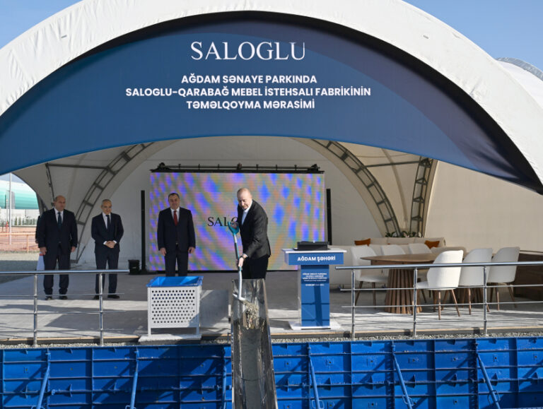 Prezident Ağdamda bu müəssisəsinin təməlini qoydu - FOTOLAR