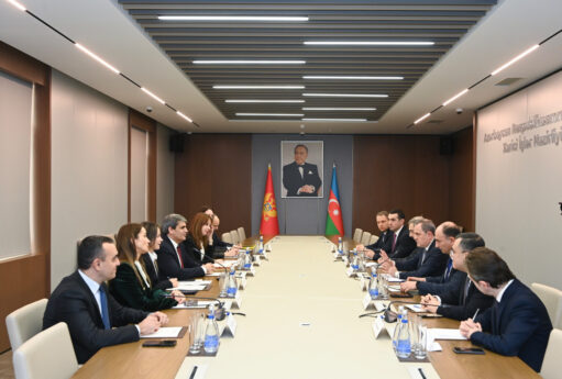 Ceyhun Bayramov monteneqrolu həmkarı ilə görüşdü - FOTOLAR