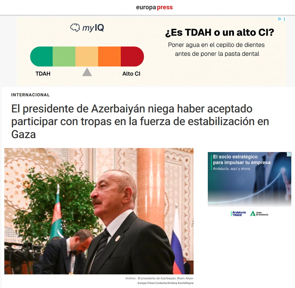 Prezident İlham Əliyevin yerli televiziya kanallarına müsahibəsi dünya mediasının diqqət mərkəzindədir