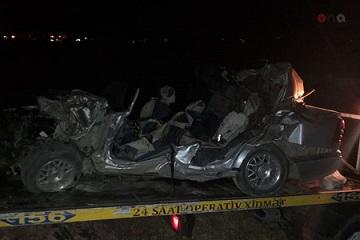 Oğuzda qəza: Sürücünün arvadı və övladı xəsarət aldı