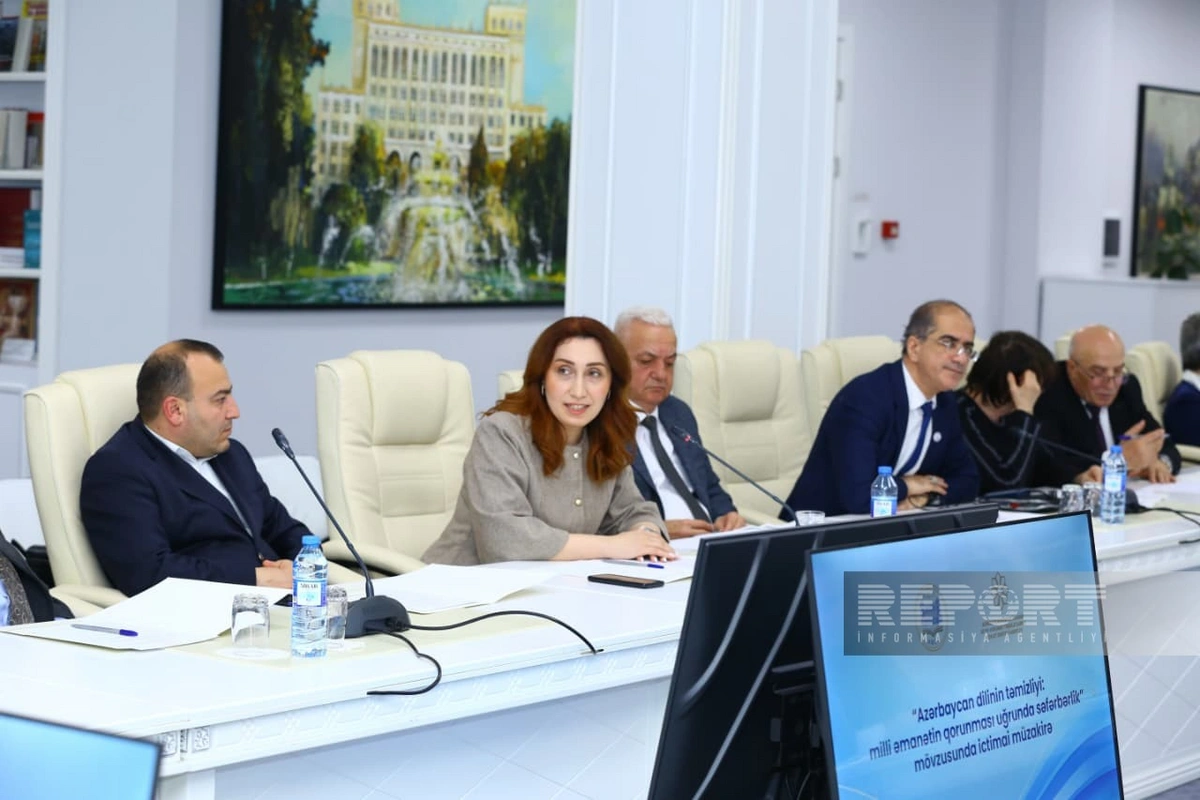QHT-lər və alimlər Azərbaycan dili mövzusunda müzakirə apardılar - FOTOLAR 6 qh 6