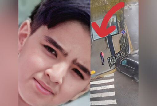 Qəzada başına yol nişanı düşən uşaqdan xəbər var - VİDEO