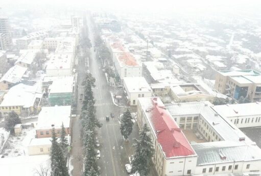 Xankəndiyə güclü qar yağdı - VİDEO