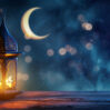 holy month ramadan discount empty sale banner text design with lantern ramadan background
