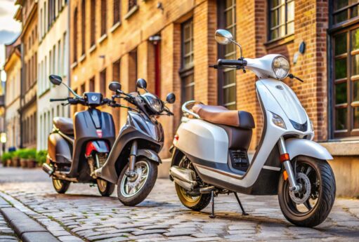 Moped və motosikletlərlə bağlı qərar: cərimələr başlayır 22 three scooters are parked cobblestone street