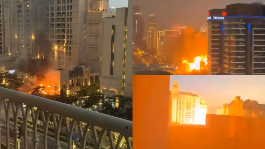 fairmont hotel dubai fire