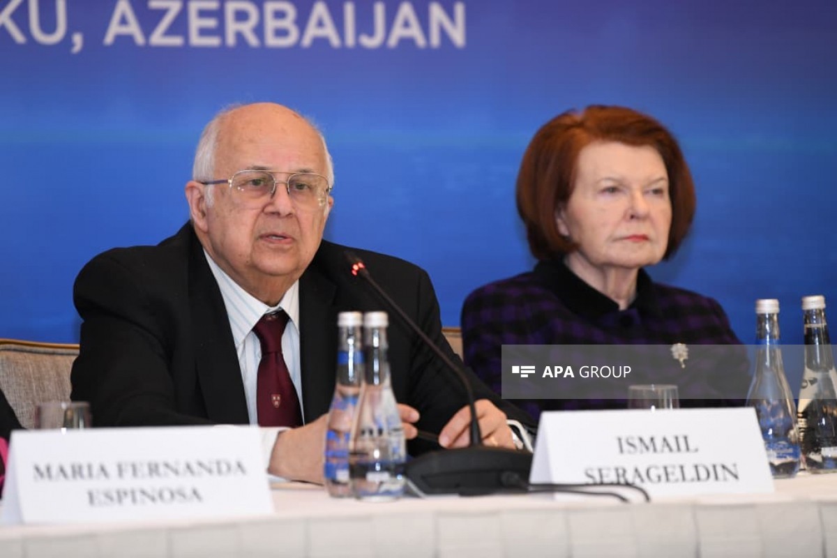 XIII Qlobal Bakı Forumuna həsr olunmuş brifinq - FOTOLAR 10 g 100