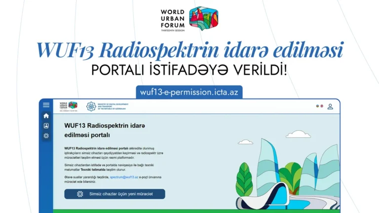WUF13 Radiospektrin İdarə Edilməsi Portalı istifadəyə verildi