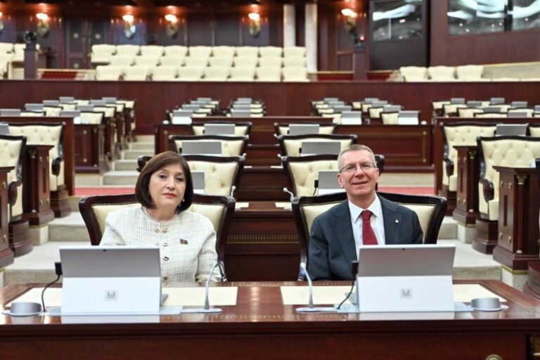 Sahibə Qafarova Edqars Rinkeviçs ilə görüşdü - FOTO