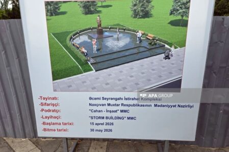 Əcəmi Naxçıvaninin abidəsi hazırlanır – FOTOLAR