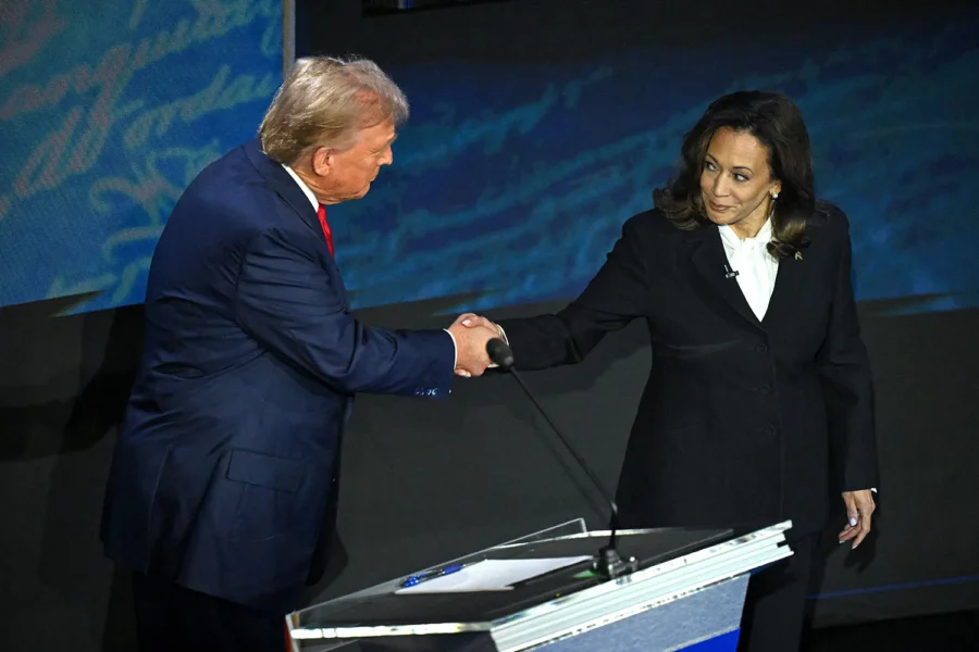 harris trump us election foreign policy GettyImages 2170583836