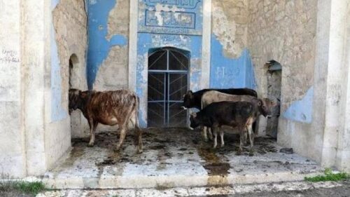 Məscidin qapısı açıqdır: içəridə nə baş verib? – Dəhşətli FOTOLAR