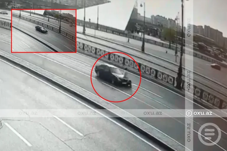 Bakıda yolu köndələn keçən qadını avtomobil vurdu - Anbaan video