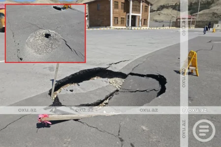 Naxçıvan şəhərində sürüşmə… – FOTOLAR