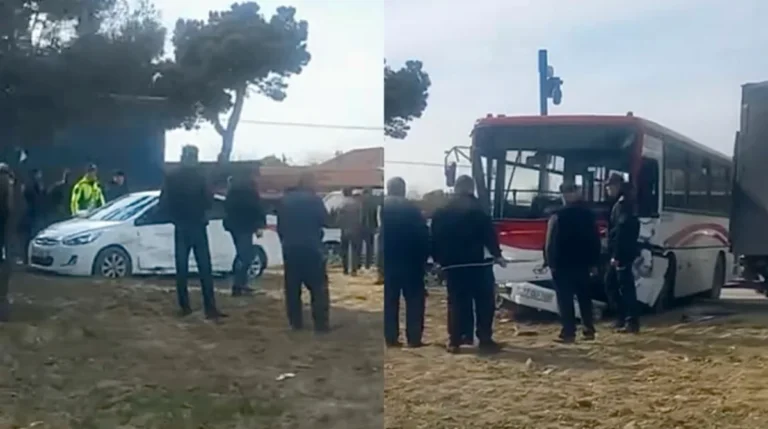 Sabunçu avtobus qəzası: yaralanan var - VİDEO