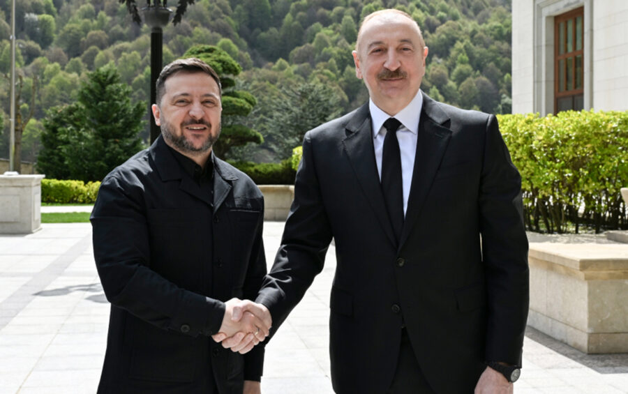 Qəbələdə İlham Əliyevin Volodimir Zelenski ilə təkbətək görüşü keçirilir – FOTOLAR