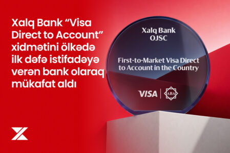 Xalq Bank “Visa Direct to Account” xidməti üzrə mükafata layiq görüldü