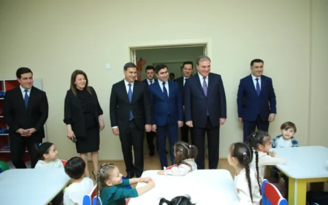 Niyazi Bayramov körpələr evinin açılış mərasimində – FOTOLAR