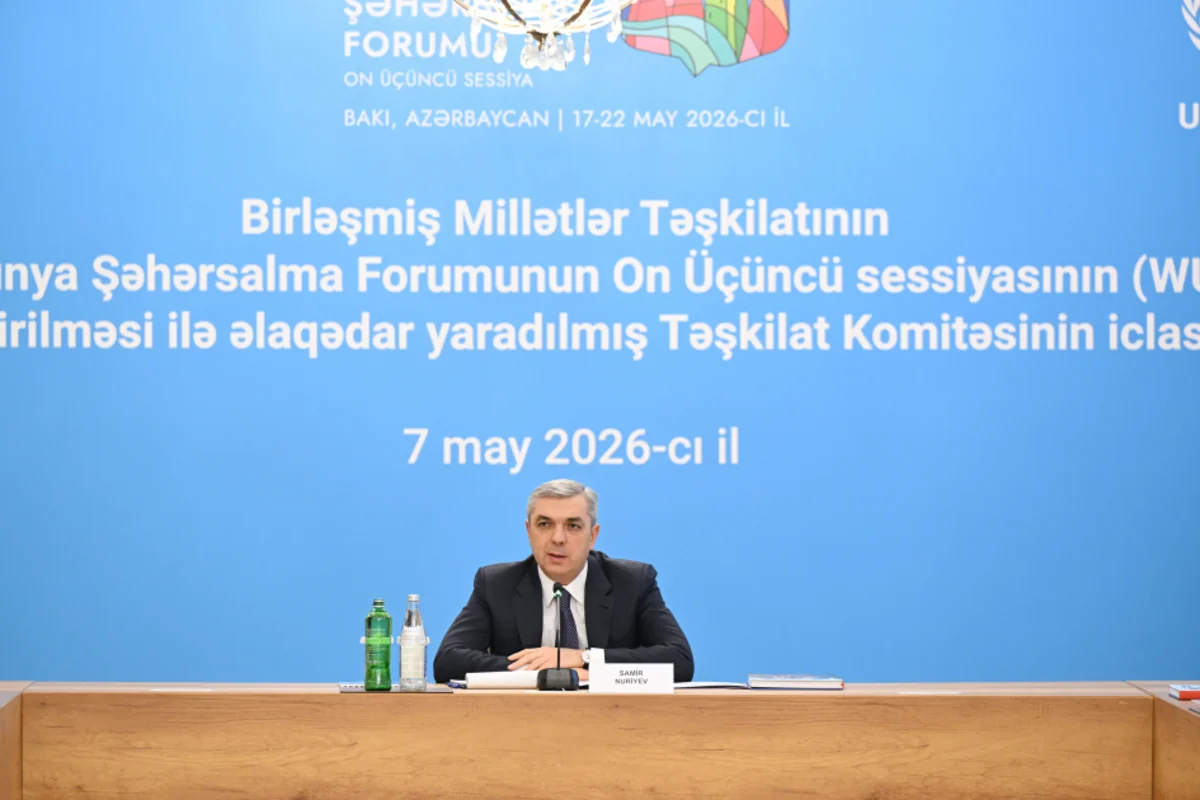 Samir Nuriyev iclas keçirdi: WUF13-lə bağlı tapşırıqlar verdi - FOTOLAR 4 dg 4