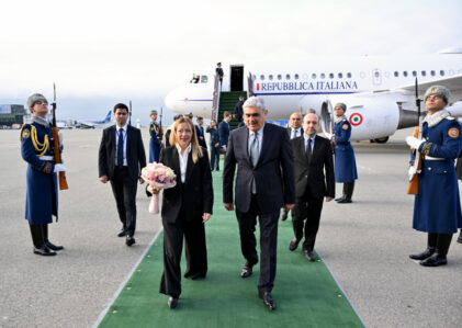 Corcia Meloni Azərbaycana gəldi – FOTO