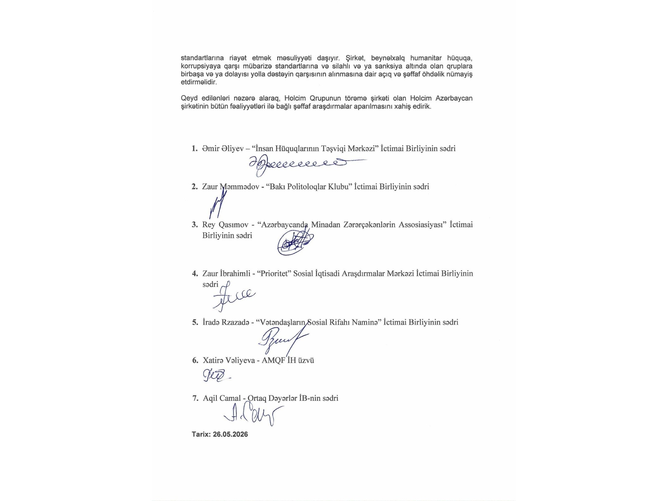 “Holcim Azərbaycan”ın fəaliyyəti araşdırılsın: Terrora dəstək... 3 sd 32