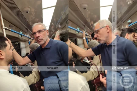 Jorj Kaşkilya Bakı metrosunda – FOTOLAR