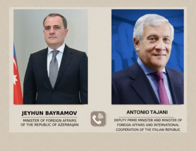 Ceyhun Bayramov Antonio Tayani ilə müzakirə apardı