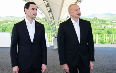 Prezident Füzulinin dağıdılmış yerlərinə baxdılar – FOTOLAR