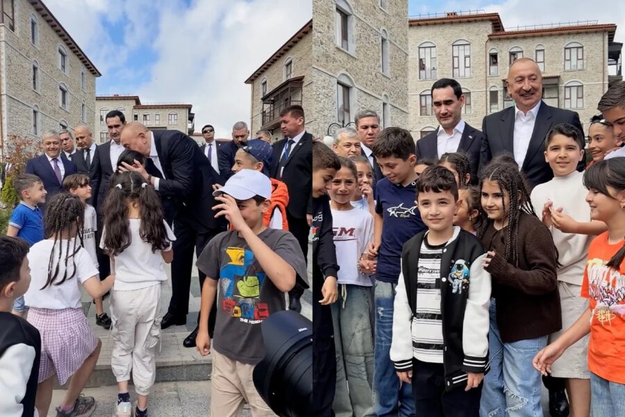 Prezidentin Şuşada balaca sakinlərlə maraqlı görüntüləri: “İlham baba…” – VİDEO