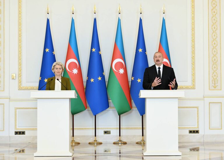 Prezident İlham Əliyev və Ursula Fon der Lyayen mətbuata birgə bəyanatlarla çıxış etdilər – YENİLƏNİB