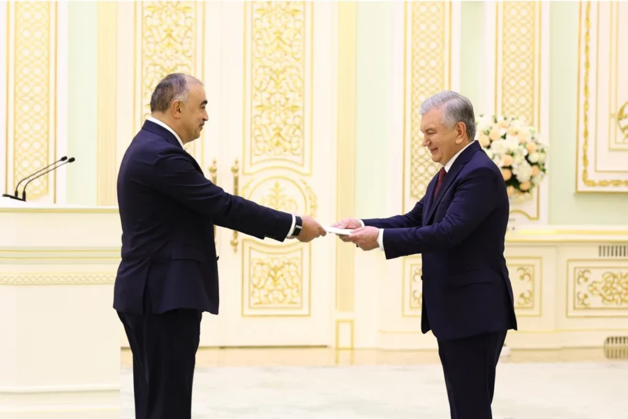 Rəşad Məmmədov etimadnaməsini Mirziyoyevə təqdim etdi