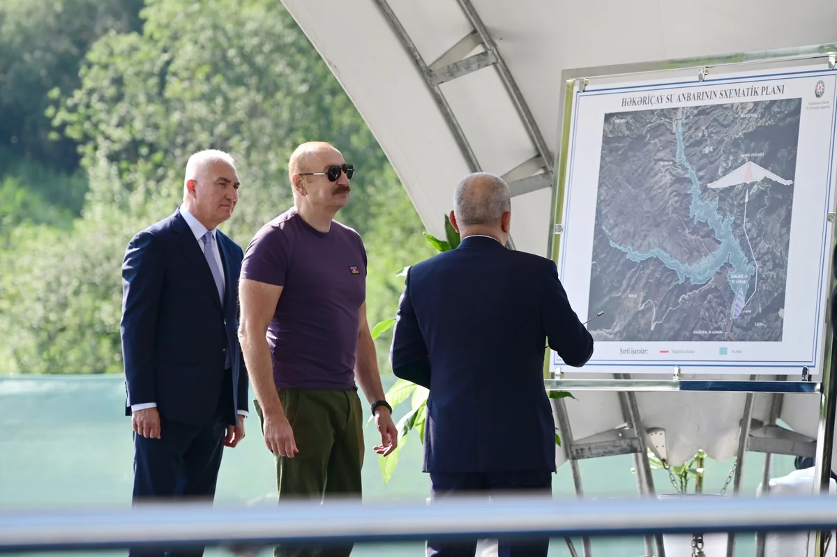 Prezident Laçında "Həkəriçay" su anbarının təməlini qoydu - FOTOLAR 5 hk 5