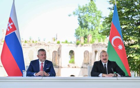 İlham Əliyev və Peter Pelleqrini mətbuata bəyanatlarla çıxış etdilər – FOTOLAR