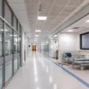 pngtree a spacious and modern hospital hallway with clean glass partitions image 17907383 3
