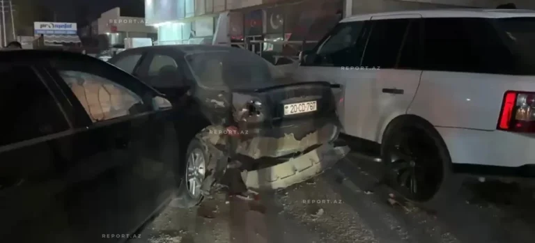 Sarayda zəncirvari qəza oldu – FOTOLAR