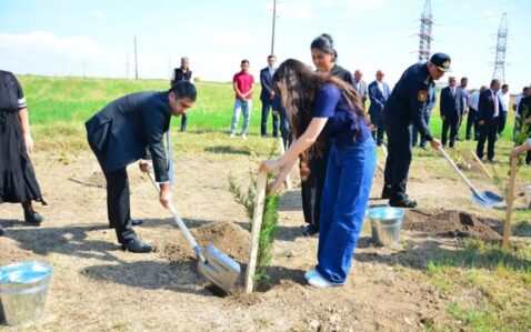 Ağstafada şəhidlərimizə həsr olunmuş ağacəkmə aksiyası keçirildi – FOTOLAR