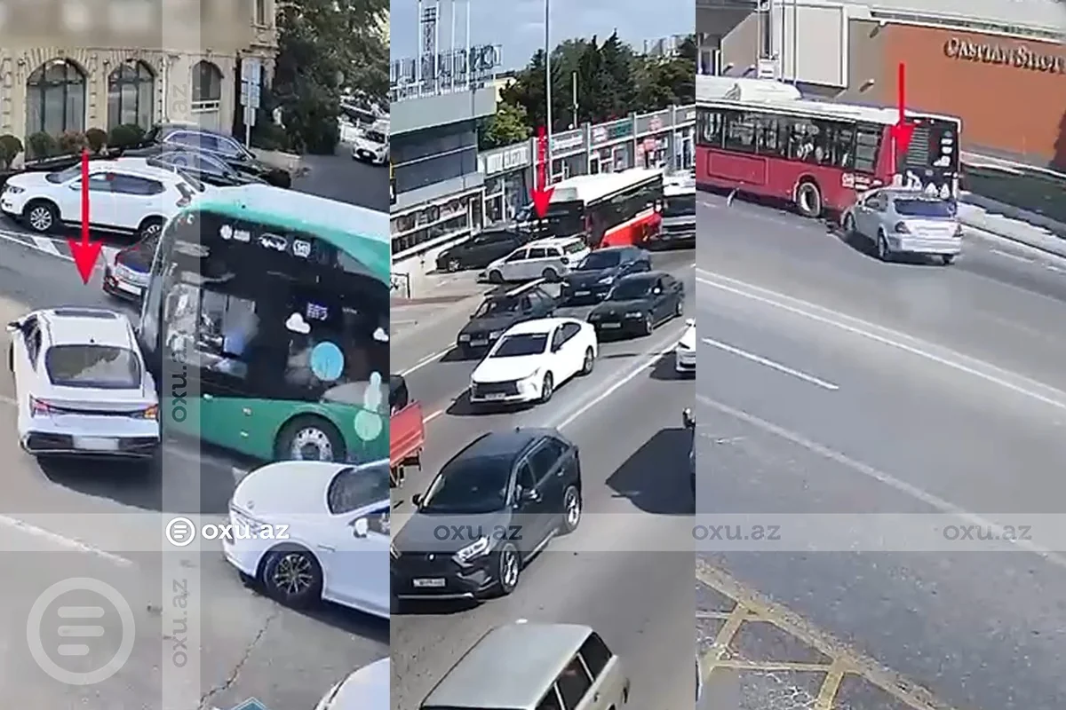 Bakıda avtobus zolaqlarında ağır qəzalar - Anbaan video 1 azz