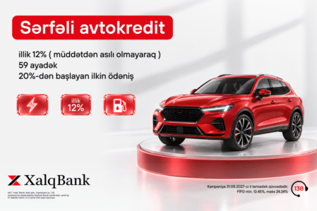 Xalq Bank avtokredit üzrə sərfəli şərtlər təqdim edir