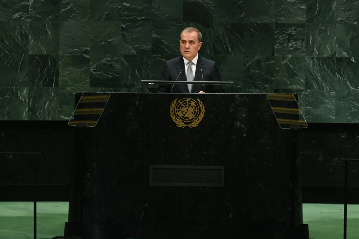 Ceyhun Bayramov BMT-də çıxış etdi - FOTOLAR 3 cb 3